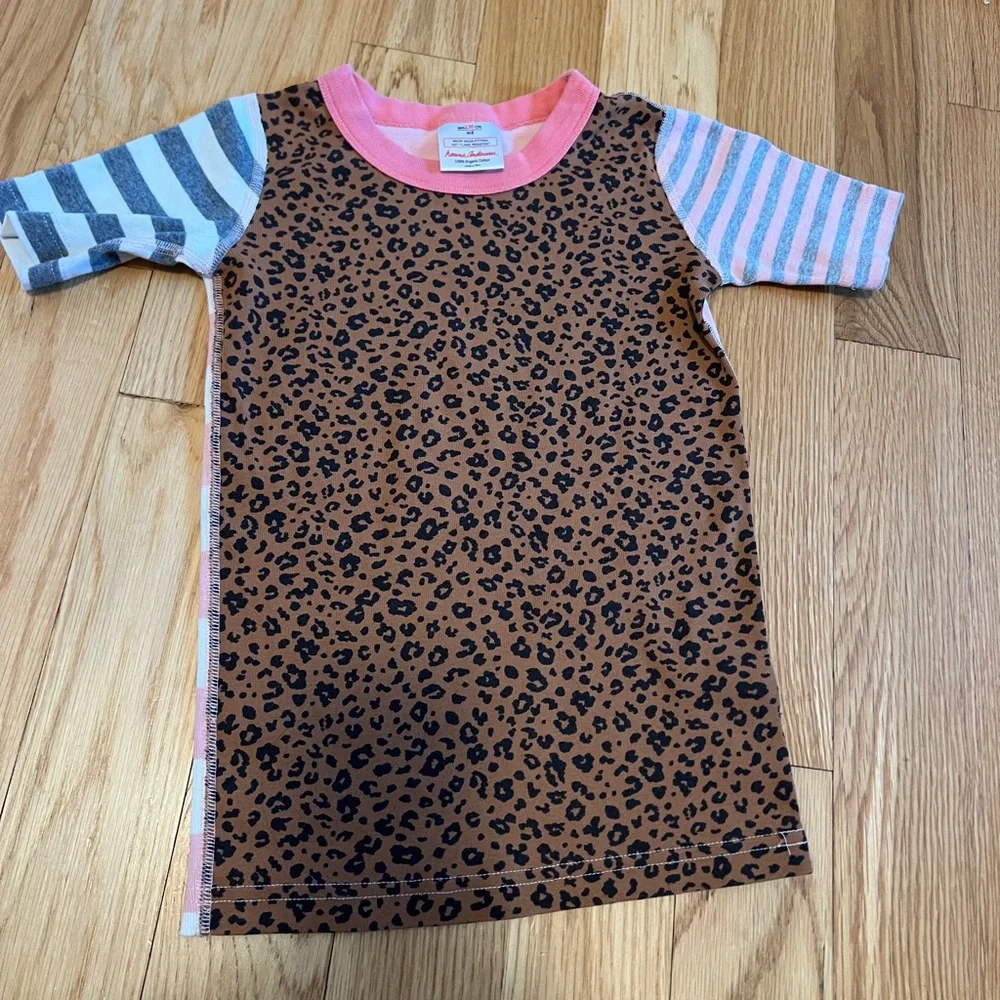 Hanna Andersson Pink and Brown Leopard Print Pajama Set - Size 8 - Picture 2 of 9